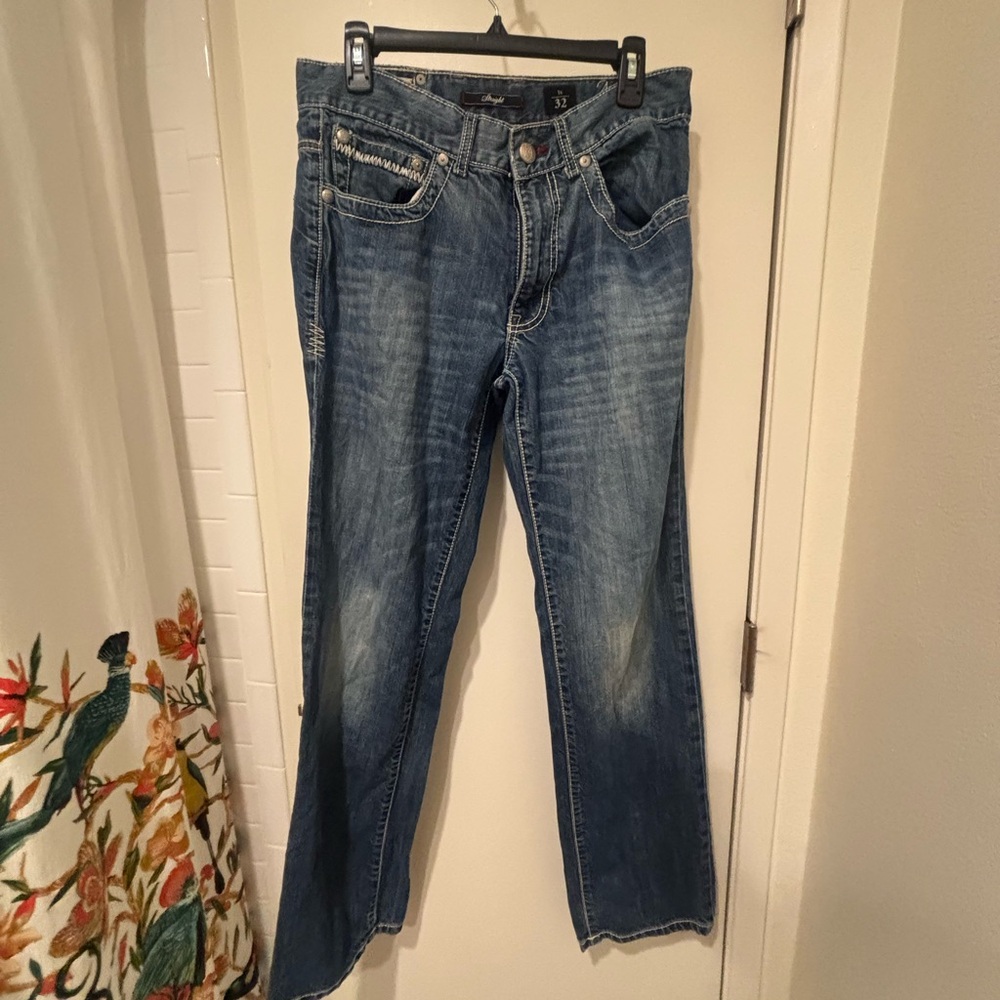 Marc Ecko Men's 32 Medium Blue Straight-Leg Jeans
